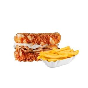 Cheesy shawarma burger
